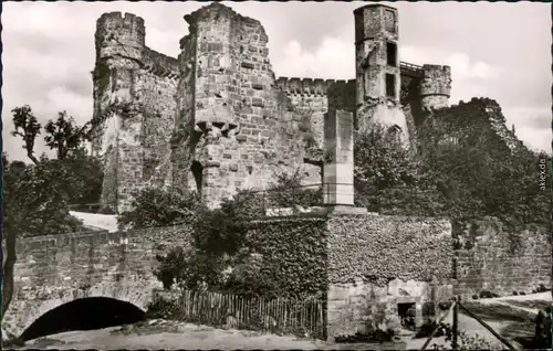 Ansichtskarte Neckargemünd Burgruine Dilsberg 1960