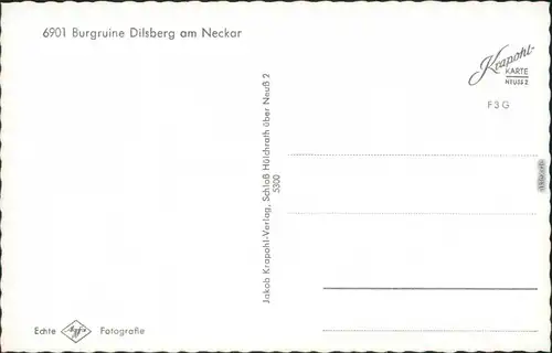 Ansichtskarte Neckargemünd Burgruine Dilsberg 1960