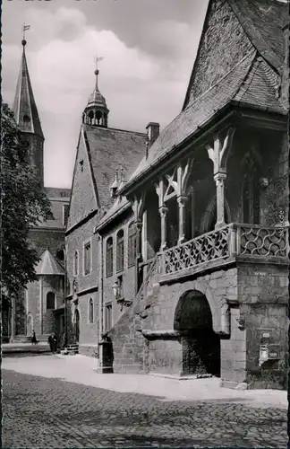 Ansichtskarte Goslar Rathaustreppe 1960