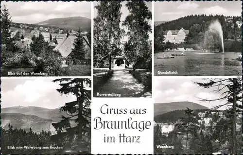 Braunlage Wurmberg, Kurverwaltung, Gondelteich, Panorama-Ansichten 1960