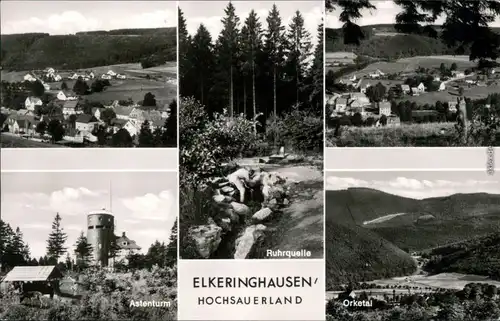 Winterberg Panorama-Ansichten, Astenturm, Ruhrquelle, Orketal 1971