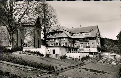 St. Peter (Hochschwarzwald)  Kurhaus Maria Lindenberg und Wallfahrtskirche 1960