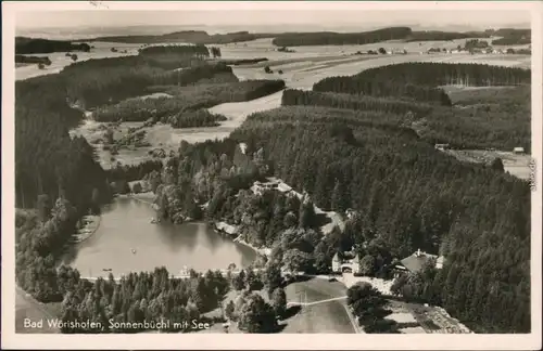 Ansichtskarte Bad Wörishofen Luftbild: Sonnenbüchl mit See 1954