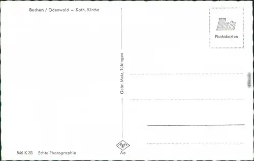 Ansichtskarte Buchen (Odenwald) Kath. Kirche 1960