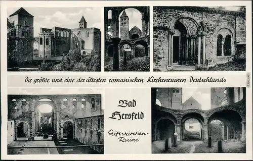 Ansichtskarte Bad Hersfeld Stiftskirche - Ruine - verschiedene Ansichten 1938