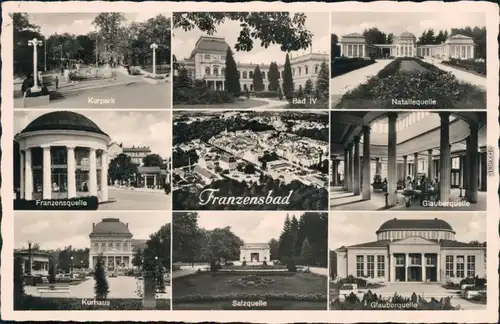 Franzensbad Františkovy Lázně Kuranlagen: Kurpark, Bad,   1941