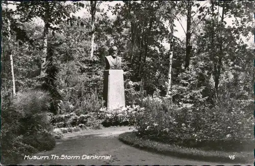 Ansichtskarte Husum Th. Storm Denkmal 1960