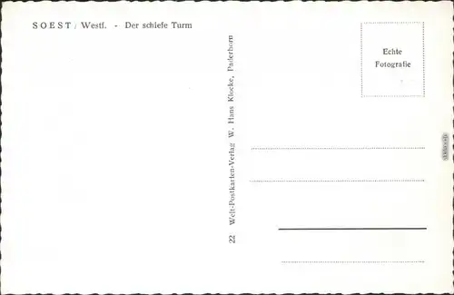 Ansichtskarte Soest Alt St. Thomae - der schiefe Turm 1960