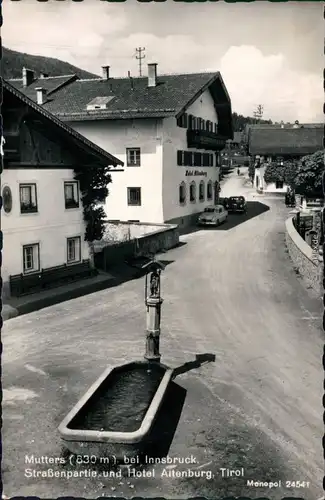 Ansichtskarte Mutters (Tirol) Straßenpartie und Hotels Altenburg 1965 