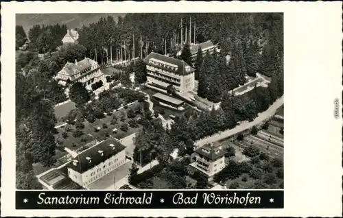 Ansichtskarte Bad Wörishofen Luftbild Sanatorium Eichwald 1965
