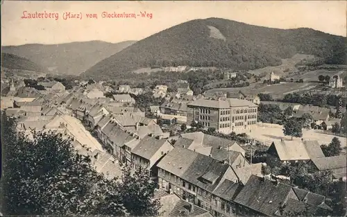 Ansichtskarte Bad Lauterberg im Harz Straßenblick vom Glockenturm Weg 1907 