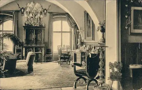 Rauden Rudy Schloß Rauden - Schreibzimmer   Herzog Racibórz Ratibor  1913