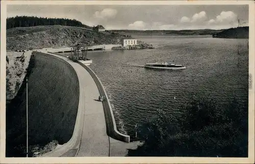 Ansichtskarte Saalburg-Ebersdorf (Saale) Boot auf der Bleilochsperre 1959 
