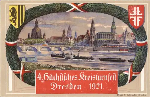 Ansichtskarte Dresden 4 Sächsisches Kreisturnfest 1921 