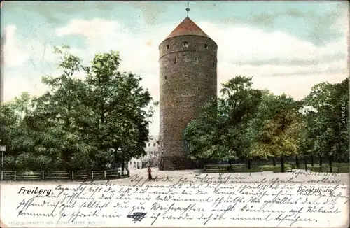 Ansichtskarte Freiberg (Sachsen) Donatsturm 1905