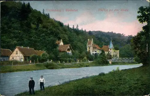 Ansichtskarte Treseburg Bodepartie - Villen 1914 