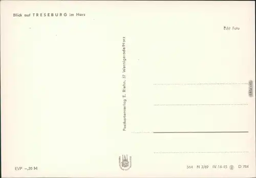 Ansichtskarte Treseburg Panorama-Ansicht 1969