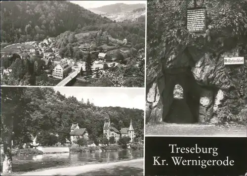 Ansichtskarte Treseburg Panorama-Ansicht, Wilhelmsblick 1983