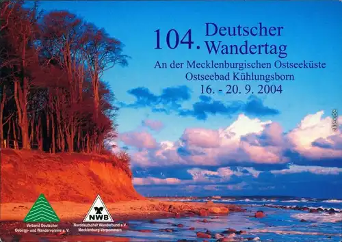 Ansichtskarte Kühlungsborn Reklame & Werbung: 104. Deutsche Wandertag 2004