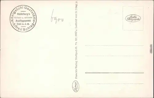 Ansichtskarte Heidelberg Königstuhl 1960