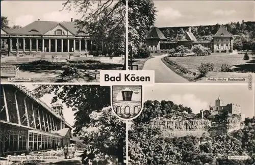 Bad Kösen Kurhaus, Gradierwerk, Medizinische Badeanstalt, Rudelsburg 1960