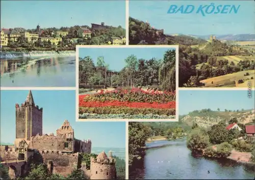 Ansichtskarte Bad Kösen Saalewehr, Gradierwerk, Rudelsburg, An der Saale 1967