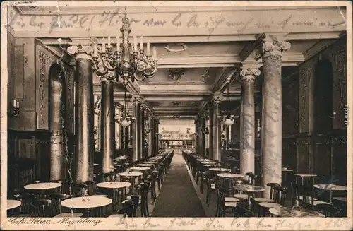 Ansichtskarte Magdeburg Innenansicht Cafe Peters 1930 