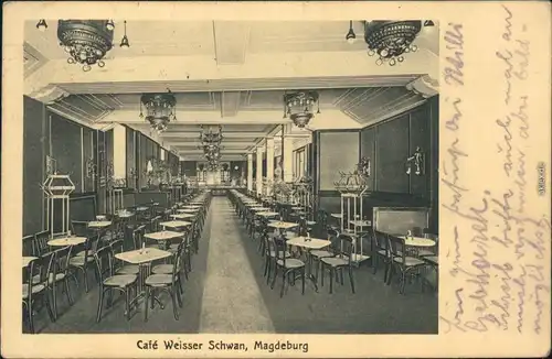 Ansichtskarte Magdeburg Konzertcafé "Weißer Schwan" 1914