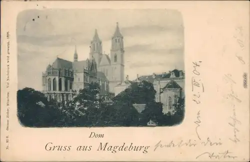 Ansichtskarte Altstadt-Magdeburg Dom 1904