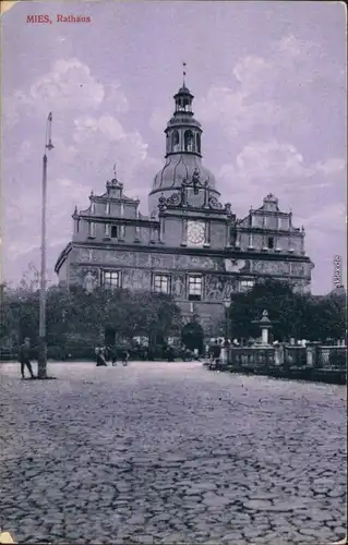 Ansichtskarte Mies Stříbro Rathaus 1917
