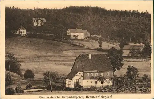 Ansichtskarte Hetzdorf-Halsbrücke Partie am Bergschlößchen Herrndorf 1923 