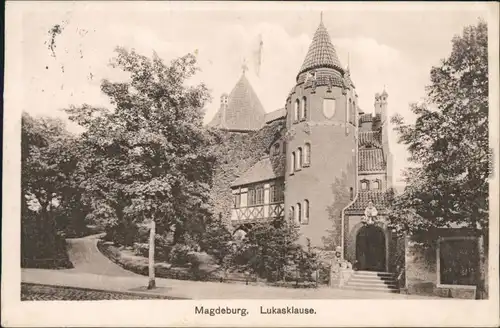 Ansichtskarte Altstadt-Magdeburg Partie an der Lukasklause 1932 