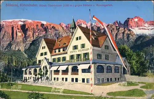 Ansichtskarte Ritten Partie am Hotel Oberbozen b Bozen Bolzano  1911