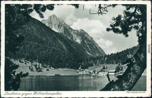 Ansichtskarte Garmisch-Partenkirchen Lautersee gegen Wettersteinspitze 1943