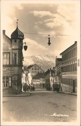 Ansichtskarte Murnau Straßenansicht 1932