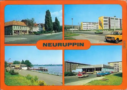 Neuruppin Karl-Marx-Straße Oberschule Weißen Flott Kaufhalle g1989