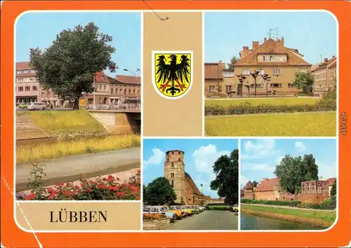 Lübben (Spreewald) Lubin (Błota) Stadtpartien - Straßen 1985