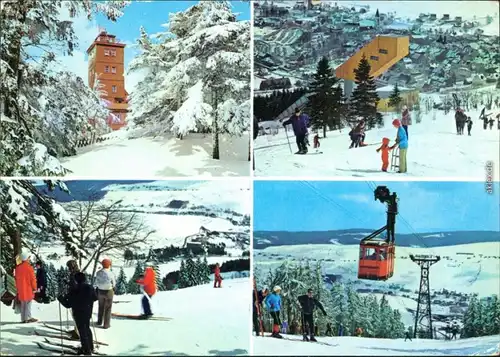 Oberwiesenthal Wetterwarte Sprungschanze Skihang Drahtseilbahn Fichtelberg g1982