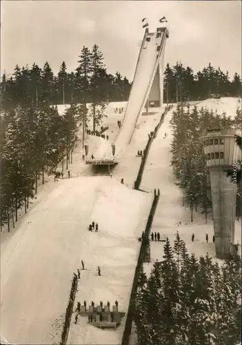 Ansichtskarte Oberhof (Thüringen) Skisprungschanze 1965