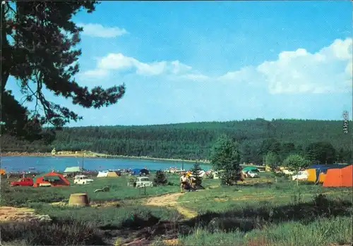 Ansichtskarte Ehrenfriedersdorf Campingplatz am Greifenbachstauweiher 1972