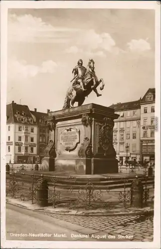 Innere Neustadt-Dresden Neustädter Markt - goldener Reiter 1936 
