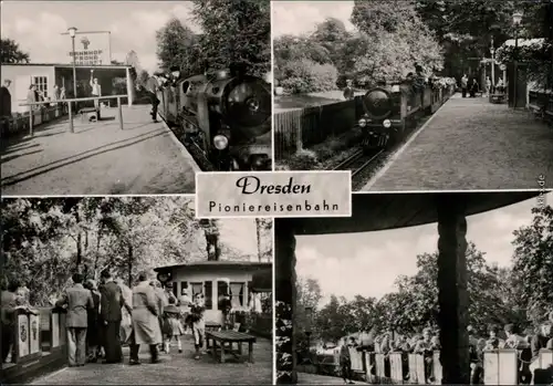 Ansichtskarte Dresden Dresdner Parkeisenbahn Pioniereisenbahn 1963