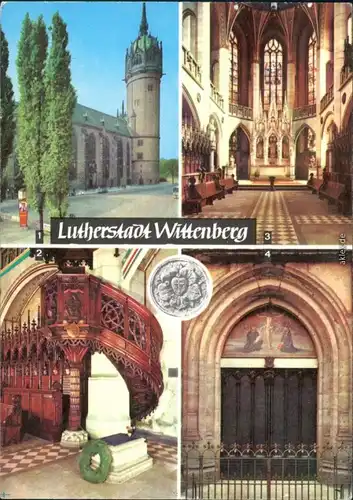Lutherstadt Wittenberg Evangelische Schloßkirche, Thesentür, Luthergrab 1973