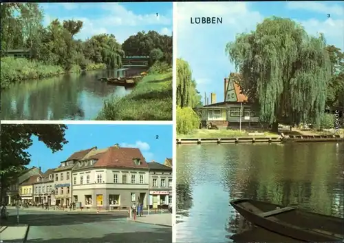 Ansichtskarte Lübben (Spreewald) Lubin  Spree, Breite Straße, Strandcafé 1976