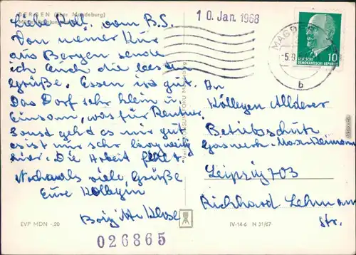 Ansichtskarte Bergen-Groß Rodensleben-Wanzleben-Börde Müttererholungsheim 1967