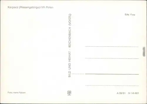 Ansichtskarte Krummhübel Karpacz Baude in Winterlandschaft 1981