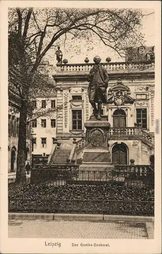 Ansichtskarte Zentrum-Leipzig Goethe-Denkmal 1932