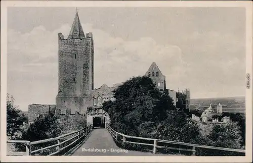 Ansichtskarte Saaleck-Bad Kösen Rudelsburg - Eingang 1960