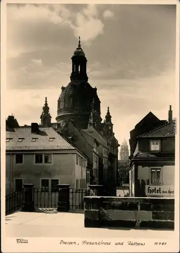 Innere Altstadt-Dresden Frauenkirche, Neues Rathaus 1958 Walter Hahn:10787