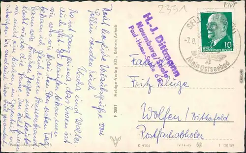 Mecklenburg Vorpommern-Schwerin  von Sellin, Binz, Göhren,  Stubbenkammer 1959